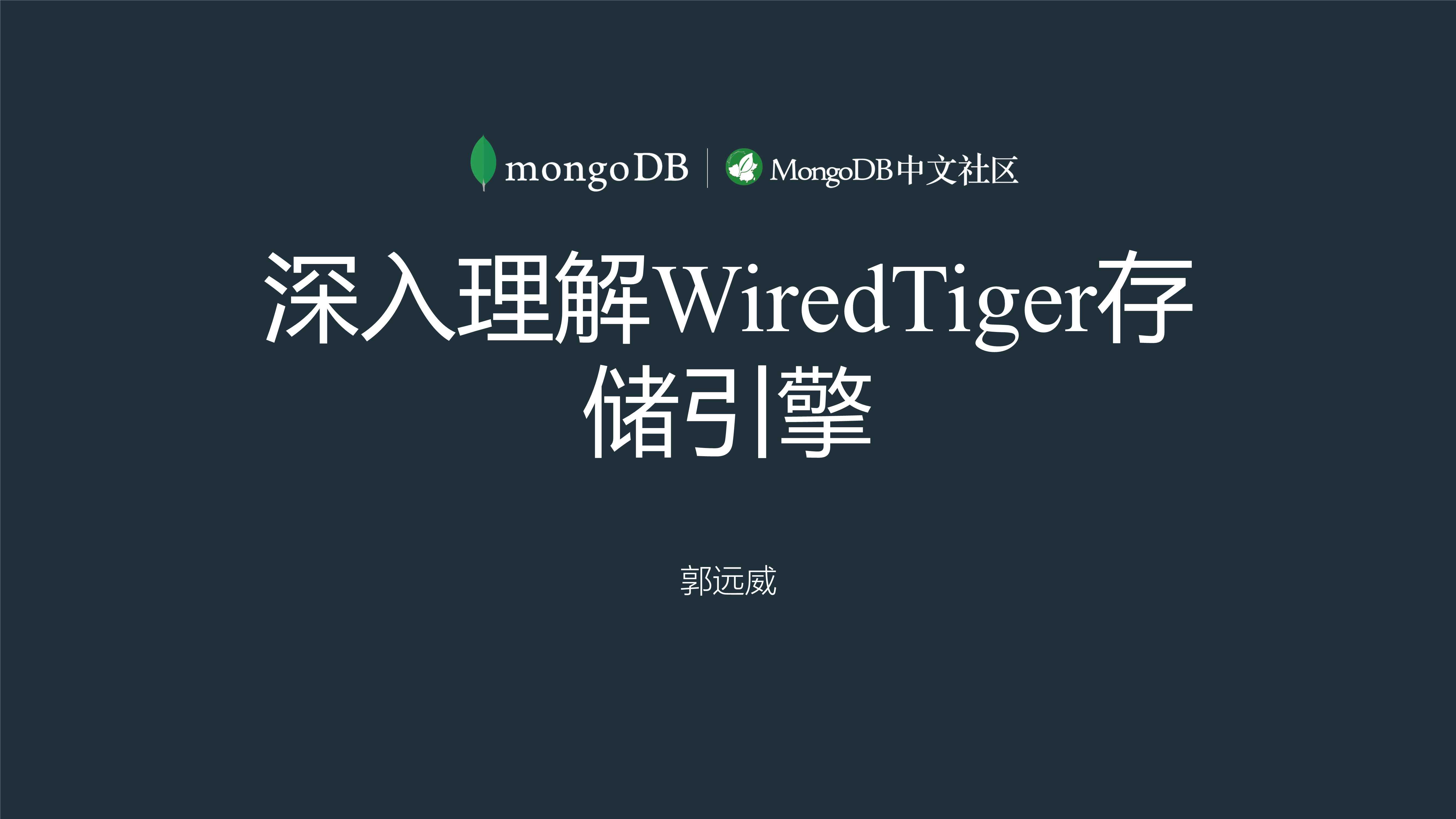深入理解WiredTiger存储引擎-郭远威-30页