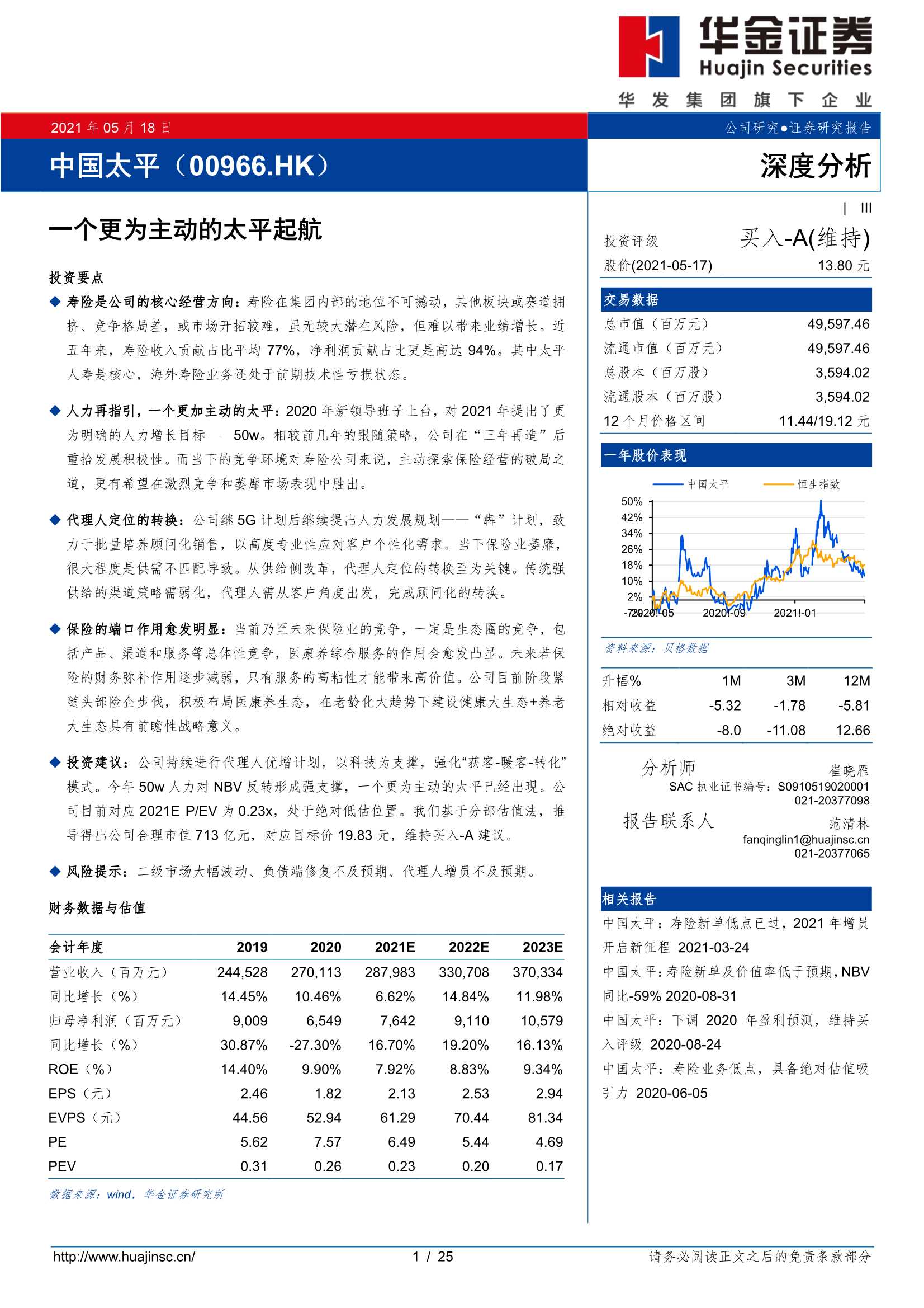 华金证券-中国太平（0966.HK）：一个更为主动的太平起航-20210518-25页