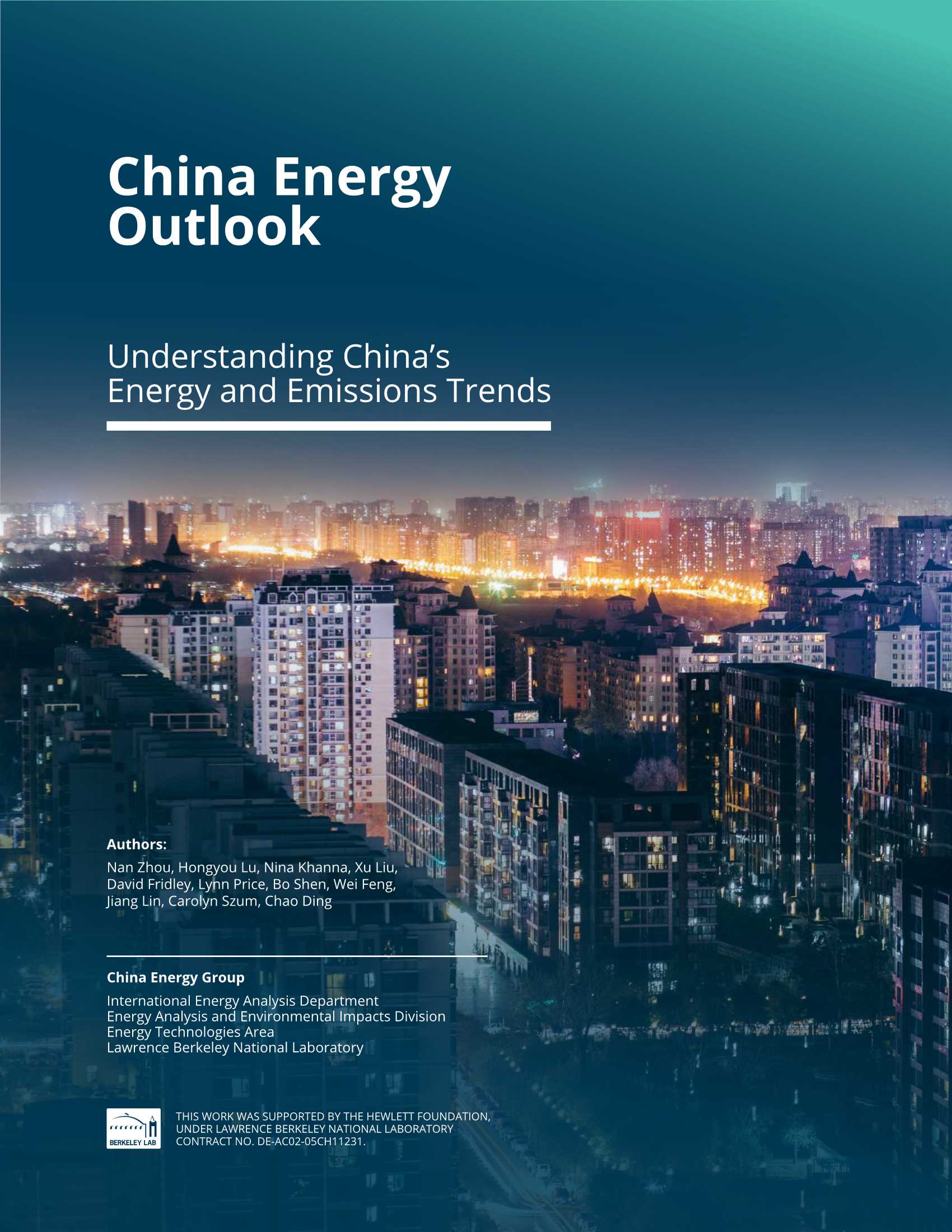 LBNL-中国能源展望：了解中国的能源和排放趋（英文）-2021.05-169页