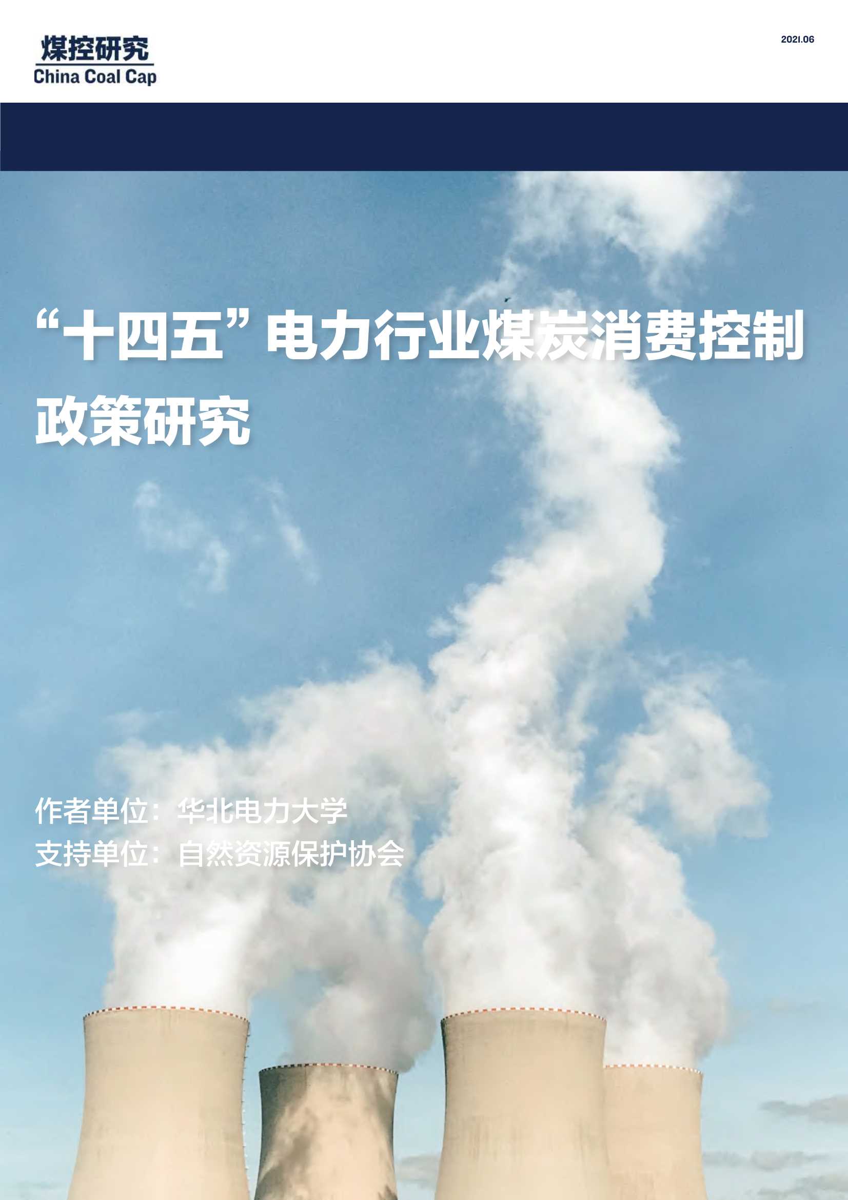 华北电力大学&自然资源保护协会-“十四五”电力行业煤炭消费控制政策研究-2021.06-56页