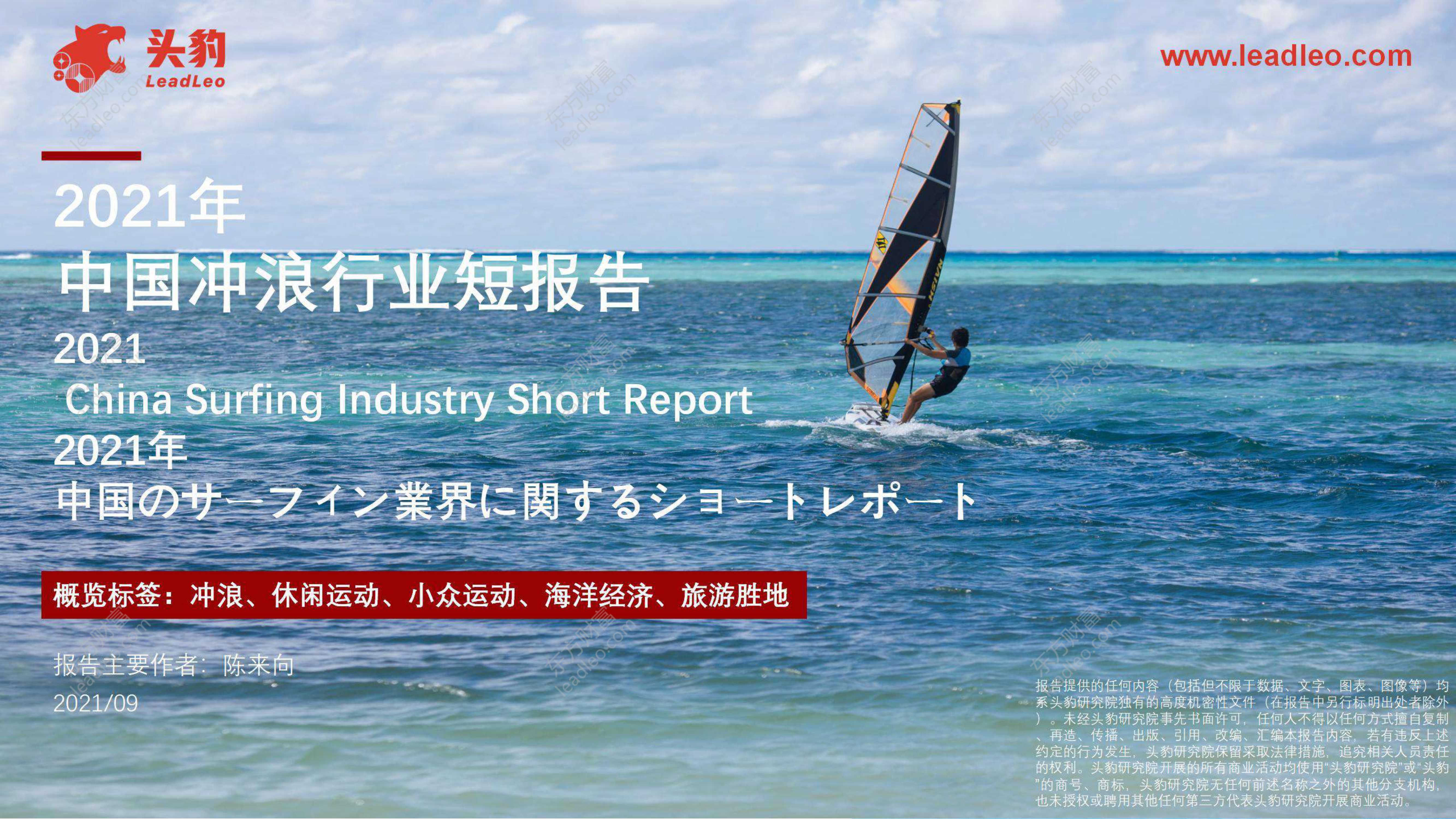 头豹研究院-2021年中国冲浪行业短报告-2021.10-30页