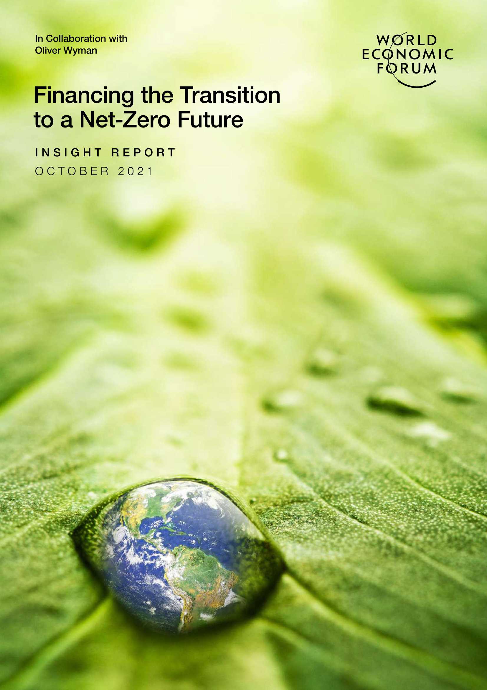 世界经济论坛-为向净零未来过渡提供资金（英）-2021.10-46页