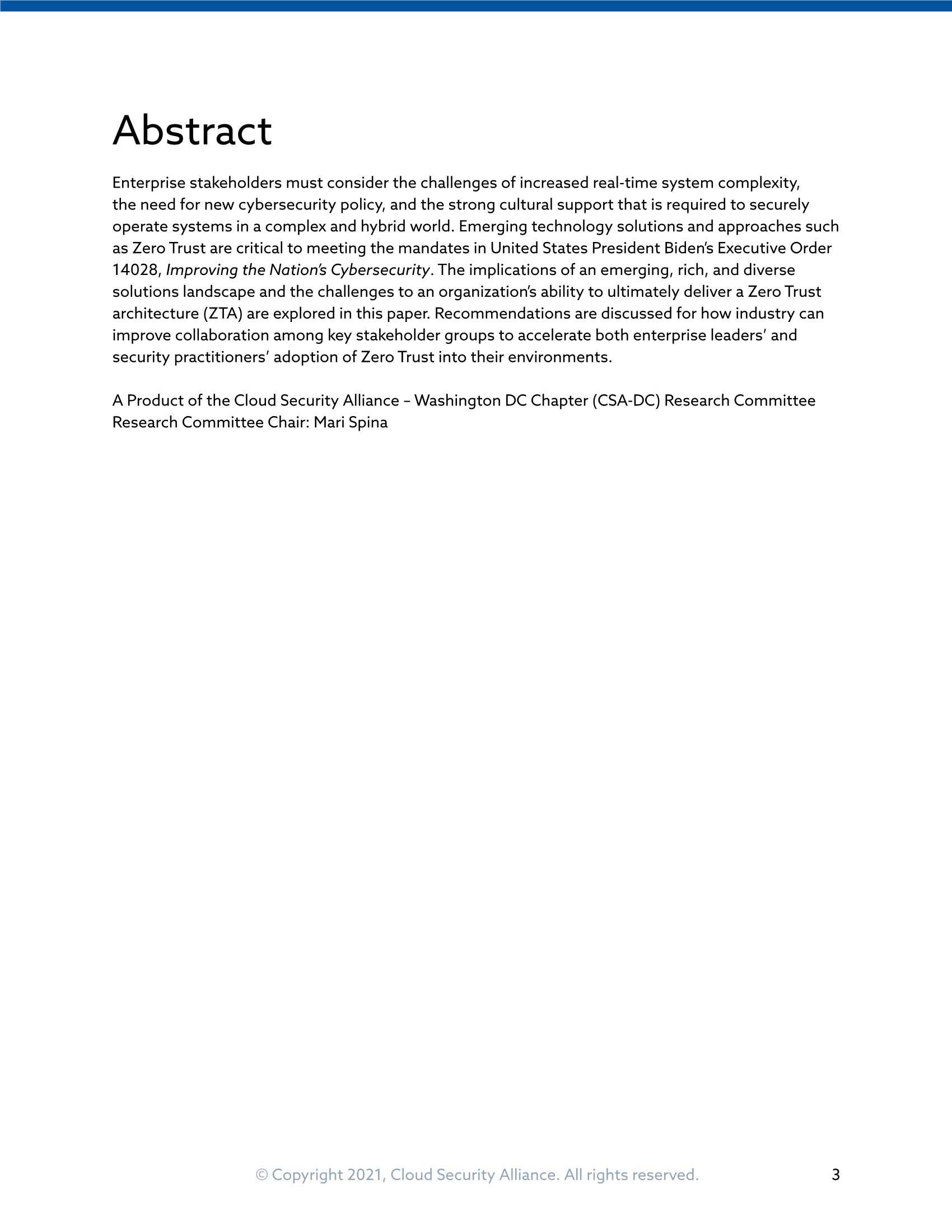 云安全联盟-走向零信任架构：面向复杂和混合世界的指导性方法（英）-2021.11-30页