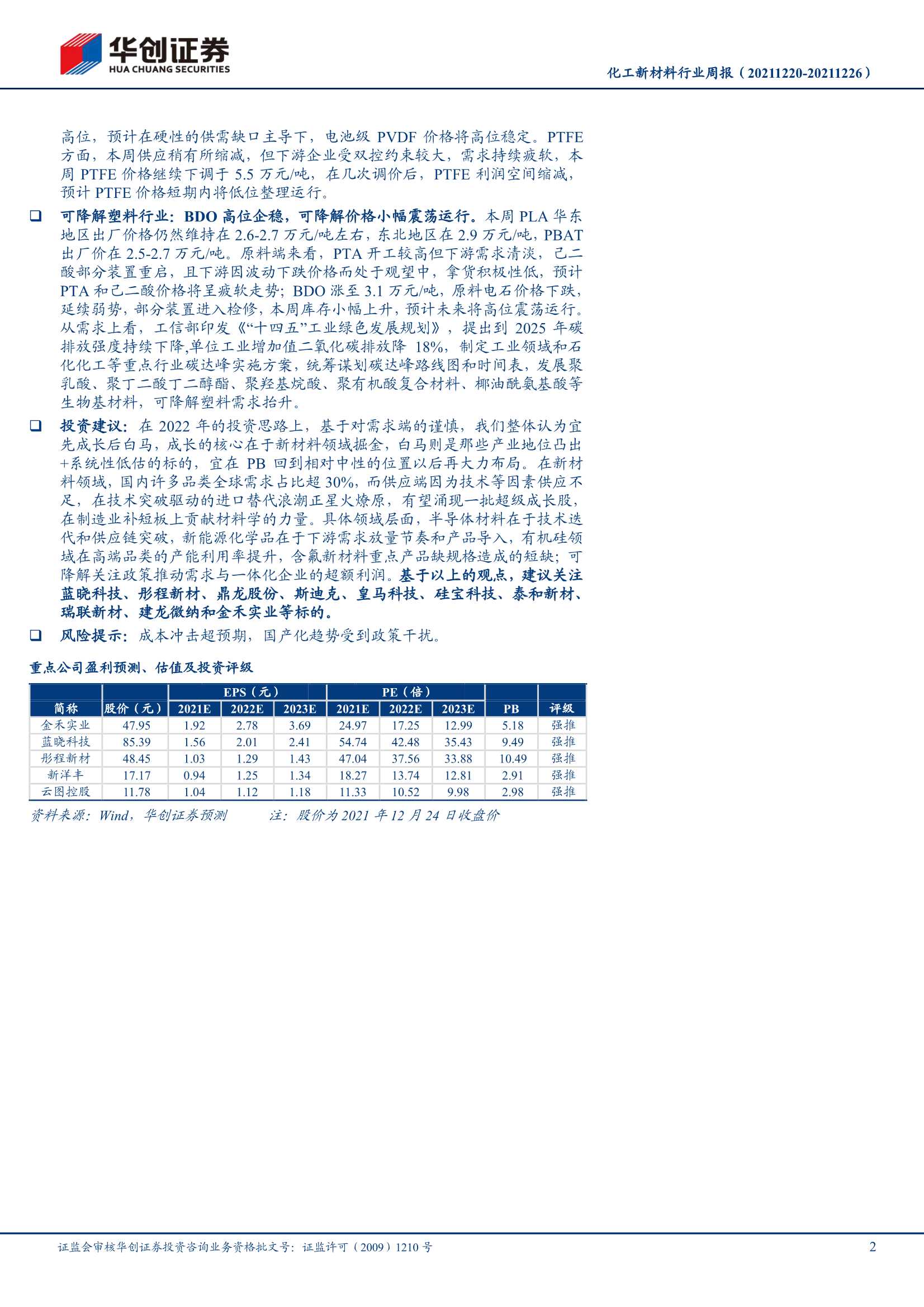 华创证券-化工新材料行业周报：LFP价格再创新高，半导体材料景气度延续-20211226-38页