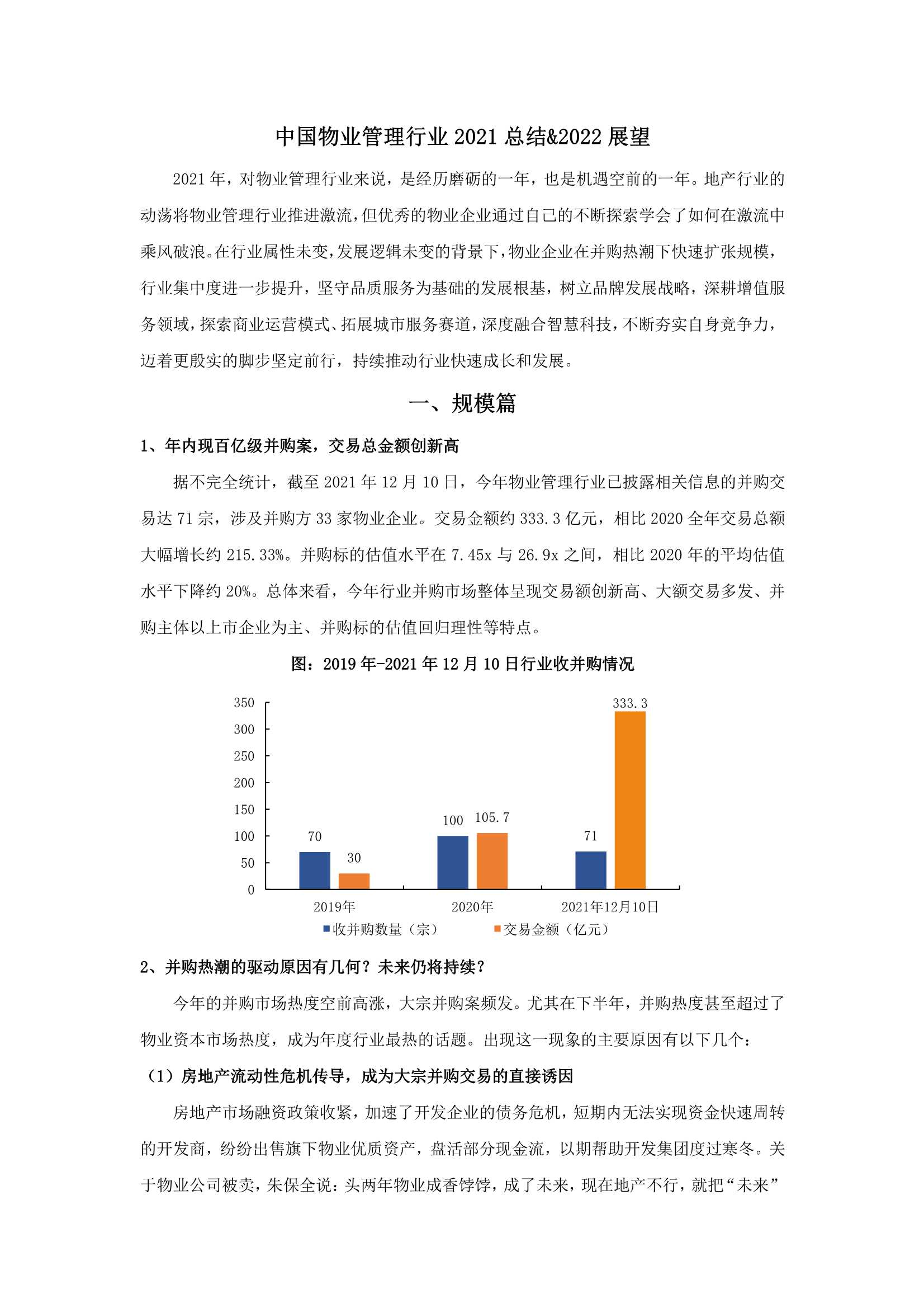 中国物业管理行业2021总结&2022展望-2022.01-23页