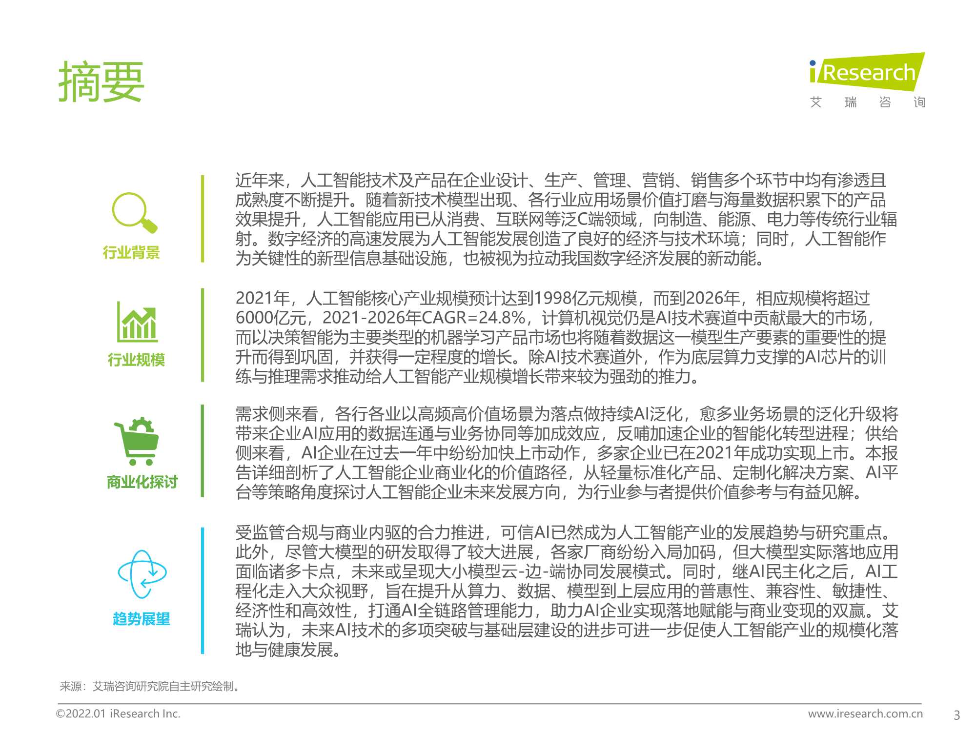 艾瑞咨询-2021年中国人工智能产业研究报告（Ⅳ）-2022.01-99页