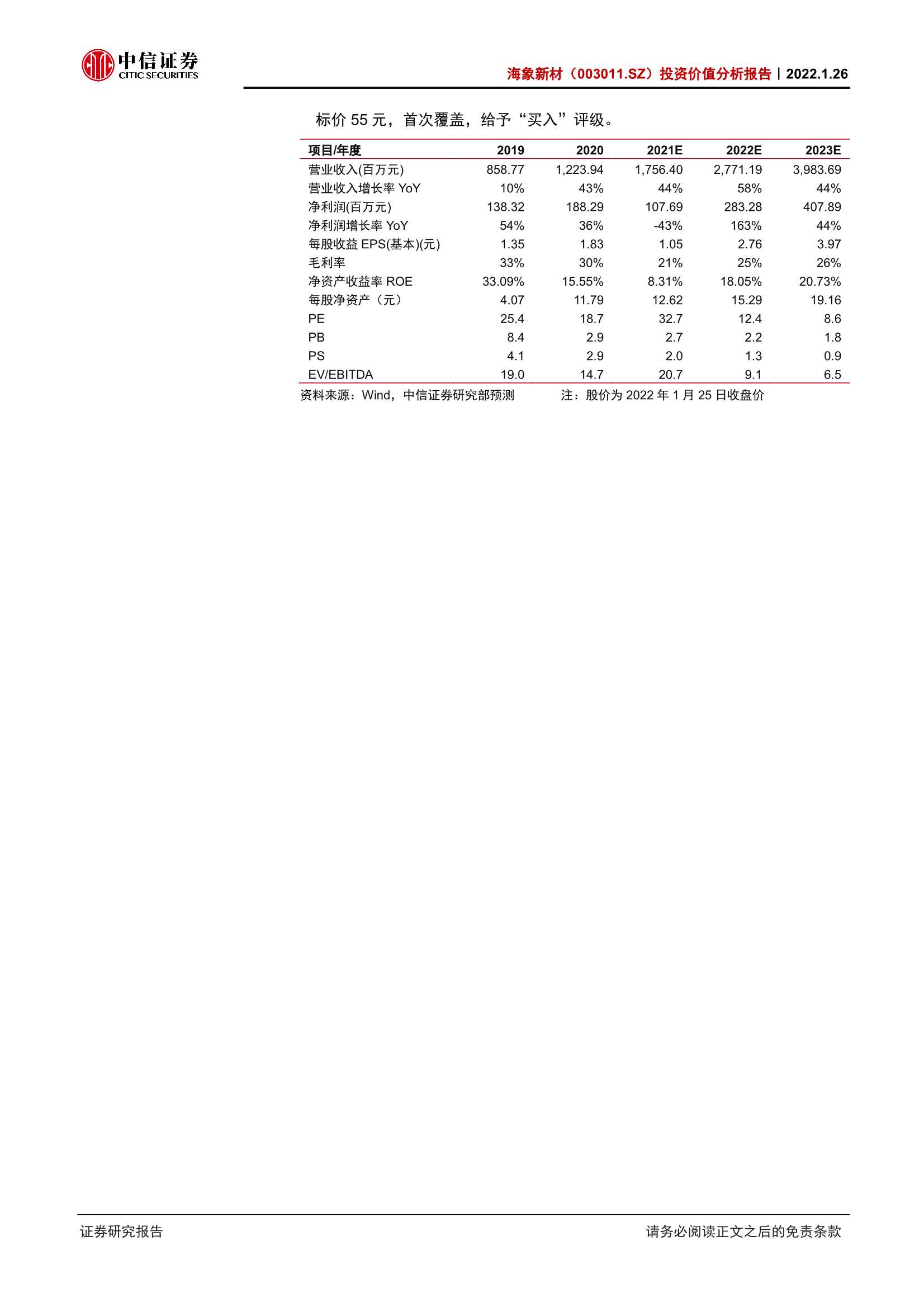中信证券-海象新材-003011-投资价值分析报告：行业新星，后来居上-20220126-33页