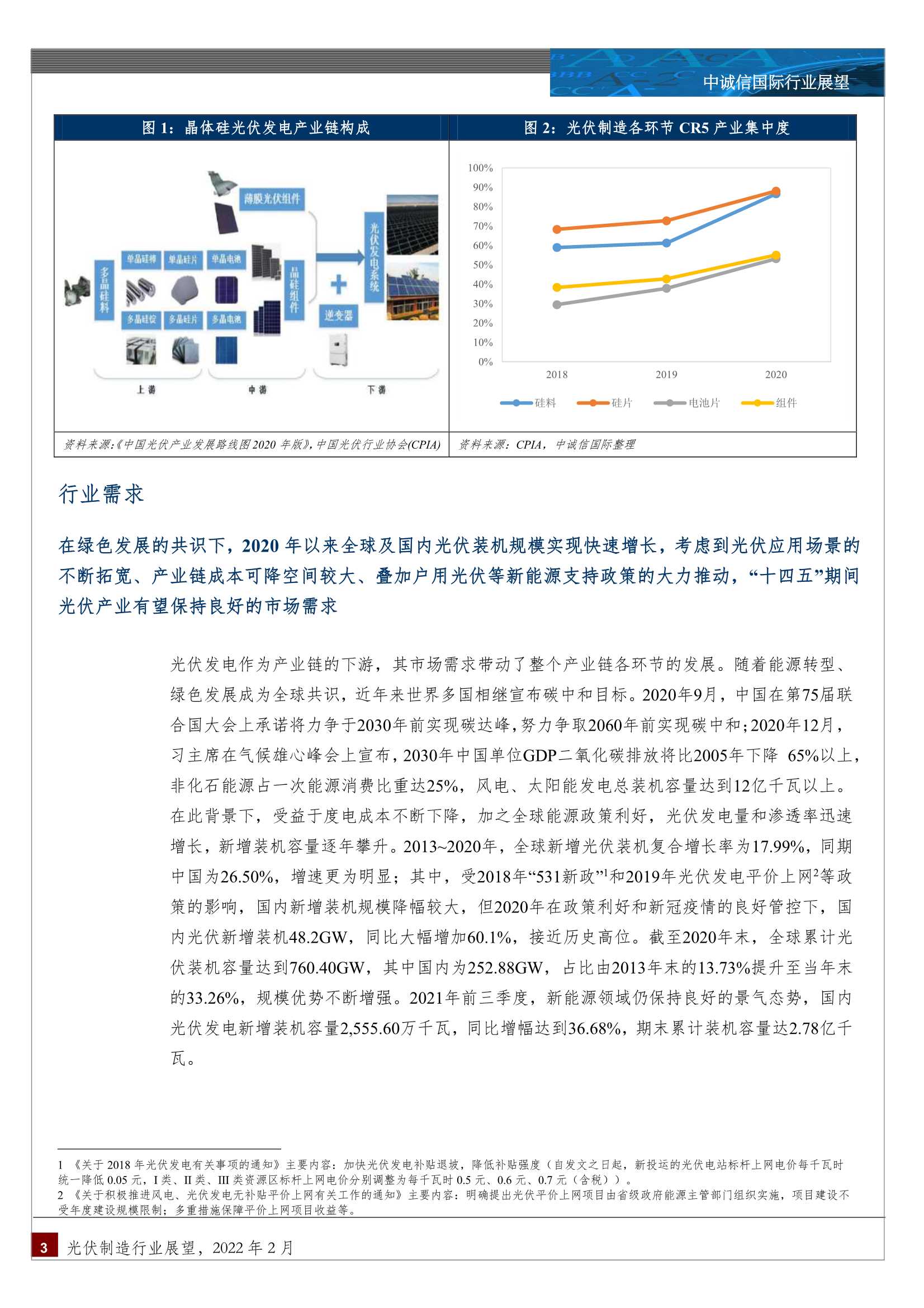 中诚信国际-中国光伏制造行业展望，2022年2月-20220224-22页